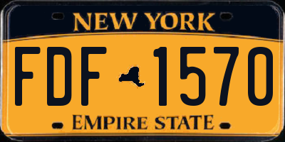 NY license plate FDF1570