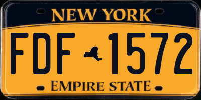 NY license plate FDF1572