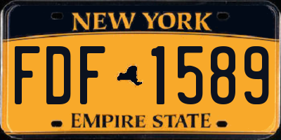NY license plate FDF1589