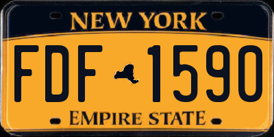 NY license plate FDF1590