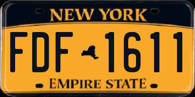 NY license plate FDF1611