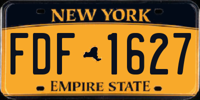NY license plate FDF1627