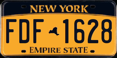NY license plate FDF1628