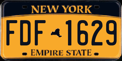 NY license plate FDF1629