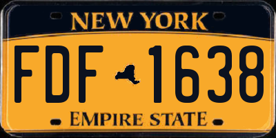 NY license plate FDF1638