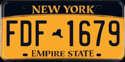 NY license plate FDF1679