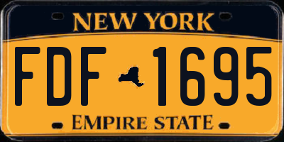 NY license plate FDF1695