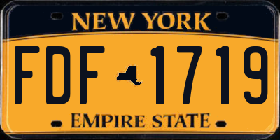 NY license plate FDF1719