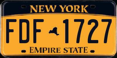 NY license plate FDF1727