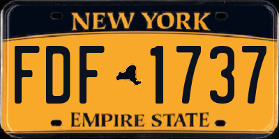 NY license plate FDF1737