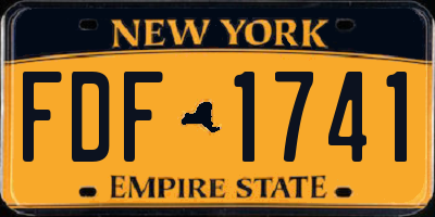 NY license plate FDF1741