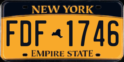 NY license plate FDF1746