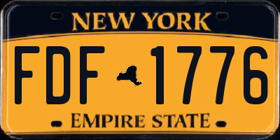 NY license plate FDF1776