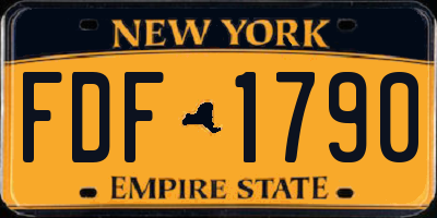 NY license plate FDF1790