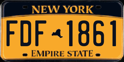NY license plate FDF1861