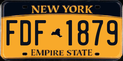 NY license plate FDF1879