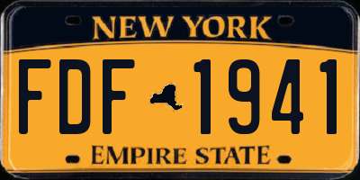 NY license plate FDF1941