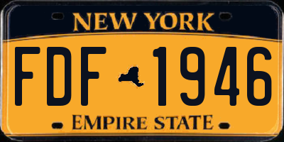 NY license plate FDF1946
