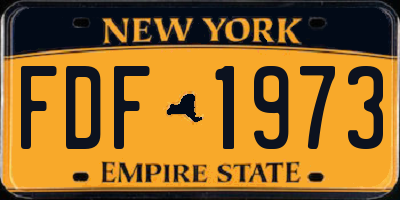 NY license plate FDF1973