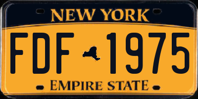 NY license plate FDF1975