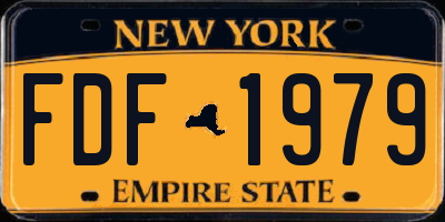 NY license plate FDF1979