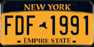NY license plate FDF1991