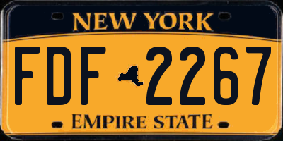 NY license plate FDF2267