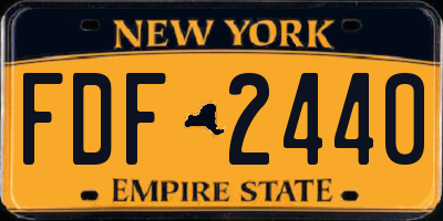 NY license plate FDF2440