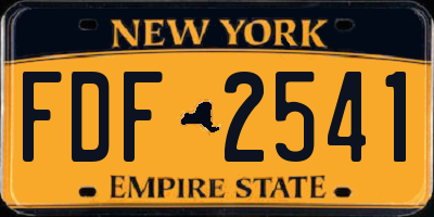 NY license plate FDF2541