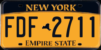 NY license plate FDF2711