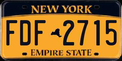 NY license plate FDF2715