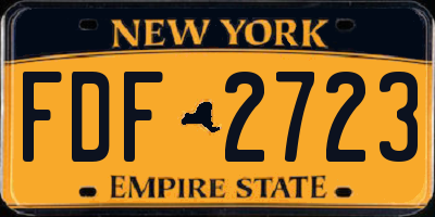 NY license plate FDF2723