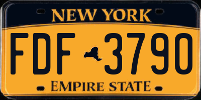 NY license plate FDF3790