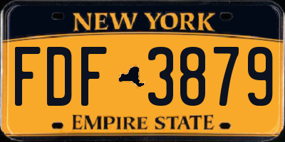 NY license plate FDF3879