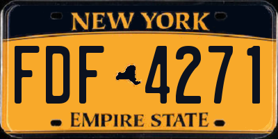 NY license plate FDF4271