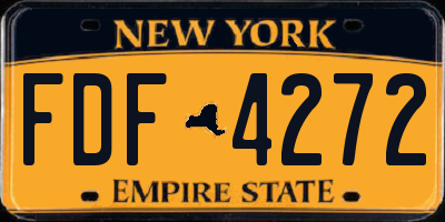 NY license plate FDF4272