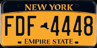 NY license plate FDF4448