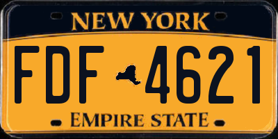 NY license plate FDF4621