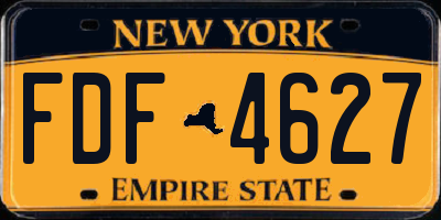 NY license plate FDF4627