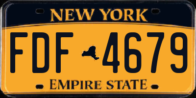 NY license plate FDF4679