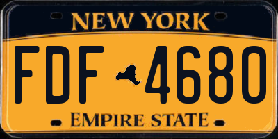 NY license plate FDF4680