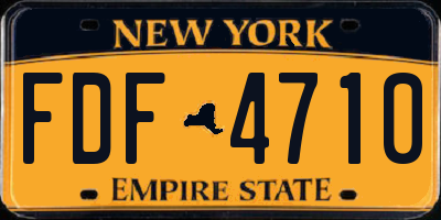 NY license plate FDF4710
