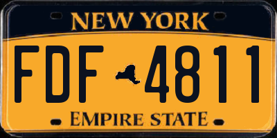 NY license plate FDF4811