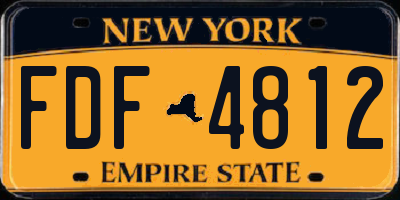 NY license plate FDF4812