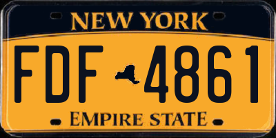 NY license plate FDF4861
