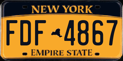 NY license plate FDF4867