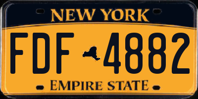 NY license plate FDF4882