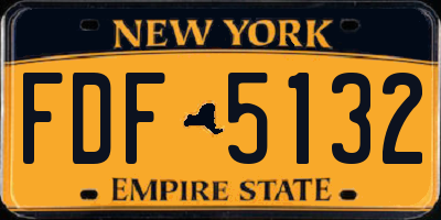 NY license plate FDF5132