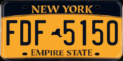 NY license plate FDF5150