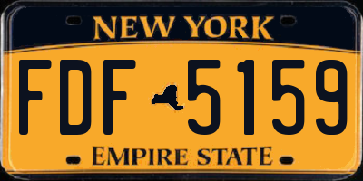 NY license plate FDF5159